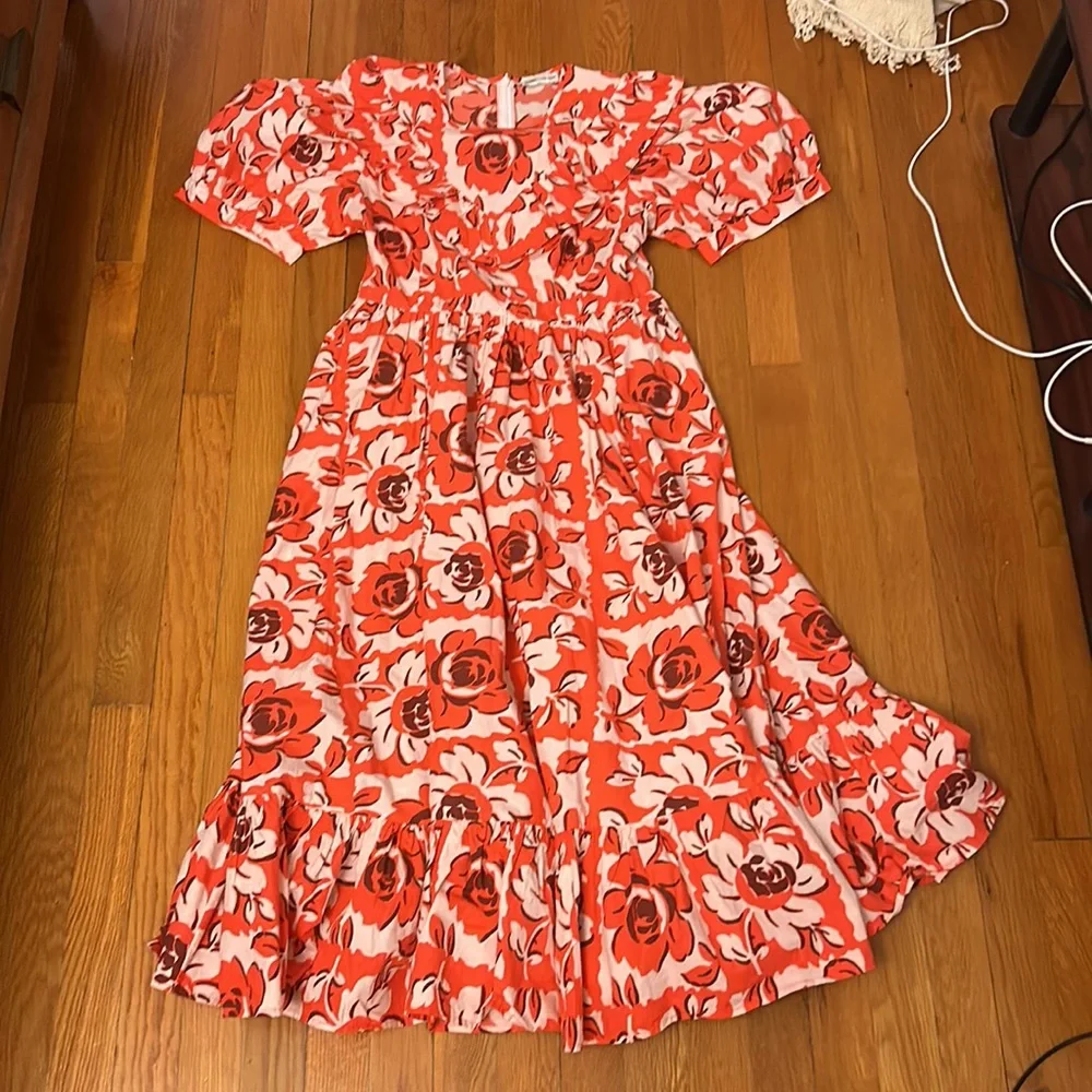 Batsheva Red and White Floral Dress - Picture 4 of 8